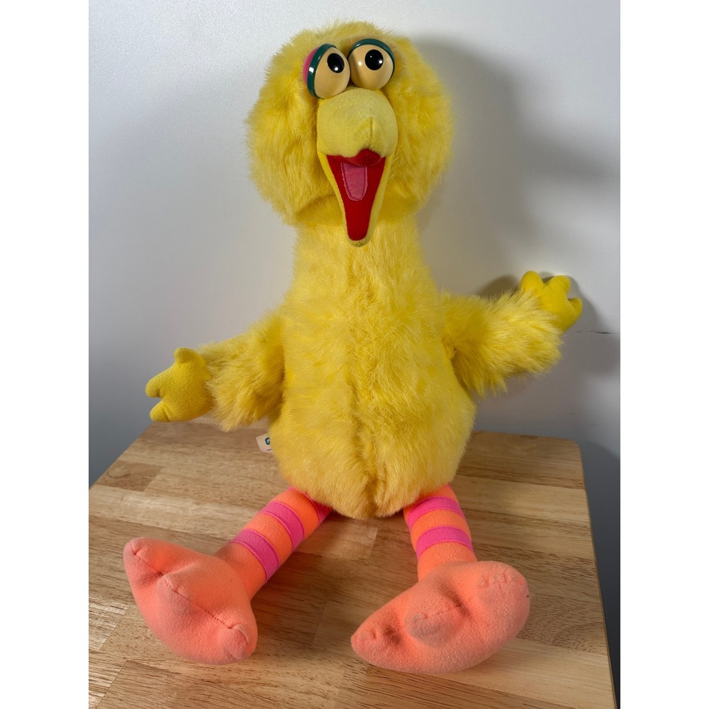 Playskool Sesame‎ Street Talking Big Bird Plush Yellow Vintage 90s Toy 16"